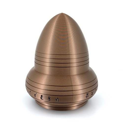 Kecksburg Acron UFO Incident Inspired 3D Printed Model in Copper Brown Metallic - Picture 12 of 24