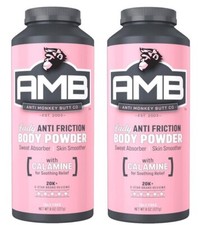 2pk  Anti Monkey Butt Lady Anti-Friction Powder Calamine 8oz Talc free Absorber
