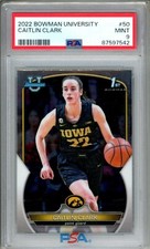 Caitlin Clark 2022 Bowman University 1st #50 PSA 9 Iowa Indiana Fever