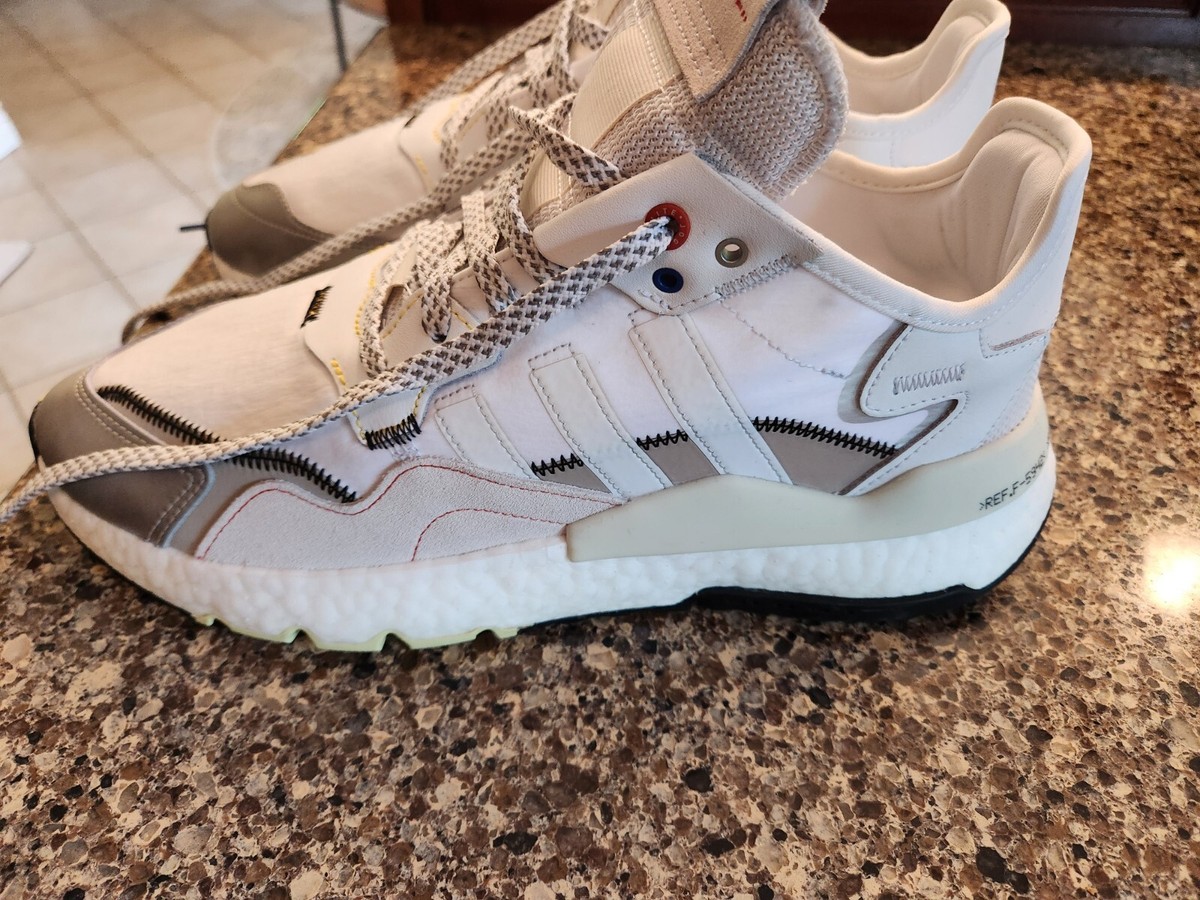 ADIDAS Nite Jogger J Sneakers Beige White Silver Mens Size 12 - Brand NEW |  eBay