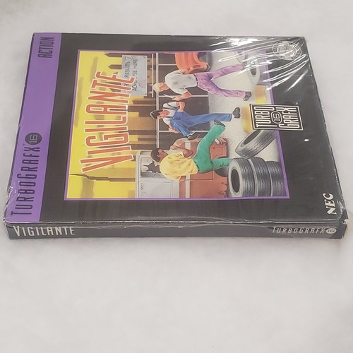 Vigilante TurboGrafx-16 1989 New Sealed Shelf Wear Slight Crush Torn Shrink TG16 - Picture 5 of 8