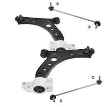 VW Golf Mk6 Front Lower Wishbones Suspension Arms & Drop Links 2009-2015