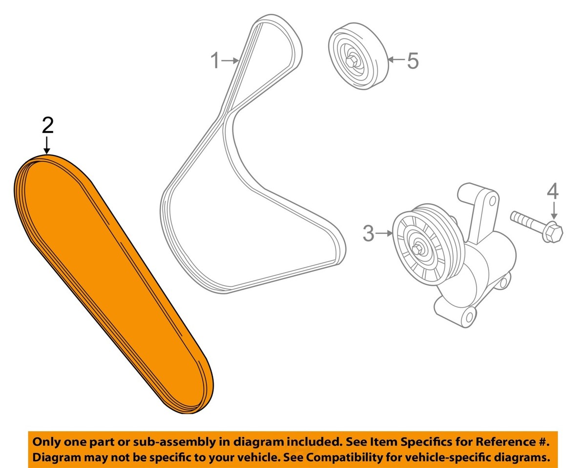 FORD OEM 13-20 Edge Cooling Belts Pulleys-Ac Belt DA8Z8620A
