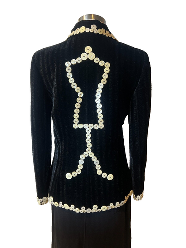 FRANCK SORBIER HAUTE COUTURE Velvet Mother of Pearl Jacket 42/10Aust-UK/6US - Picture 10 of 17