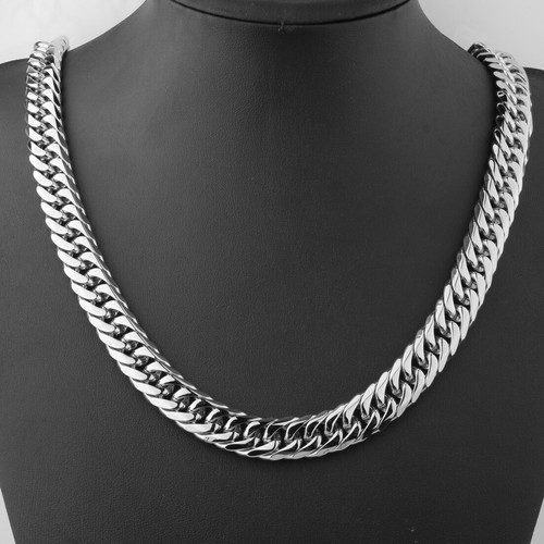 Heavy Strong Men Stainless Steel Curb Cuban Link Chain Necklace Jewelry - Picture 19 of 29