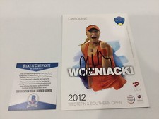 Caroline Wozniacki Signed Autographed 5x7 W&S Tennis Card Beckett BAS COA a