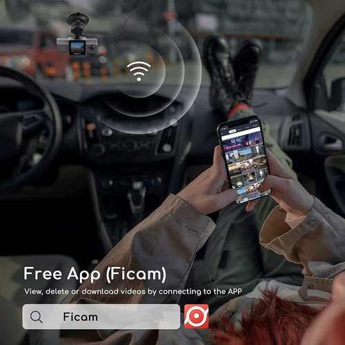 COOAU 2.5K Dual Dash Cam Front and Inside,Build-in GPS WiFi,Dash Camera for Car - Picture 22 of 44