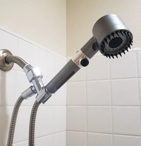 Hi-Pressure Turbo Shower Head Multi-Functional HandHeld Spray With Pause Button