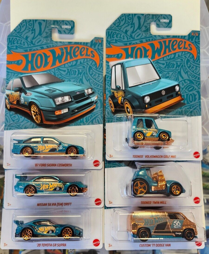 2024 Hot Wheels 56th Anniversary Set of 6 incl. Nissan Silvia Drift & Toyota GR - Picture 1 of 14