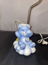 Vintage 1983 American Greetings Care Bears Sleepy Bedtime Lamp Blue Moon Star