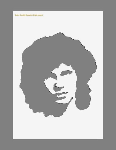 Jim Morrison Mylar Stencil A5/A4/A3 sizes 190 micron - Picture 1 of 3