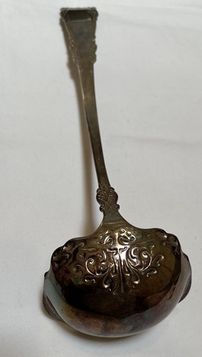 VINTAGE SOUP TUREEN LADLE 1847 ROGERS BERKSHIRE Silverplate - Picture 3 of 5