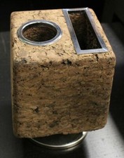 Vintage Metal and Cork Desk Organizer