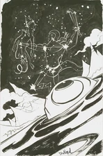 Earthworm Jim Creator Doug TenNapel SIGNED NNewts Original Comic Art Page SPLASH