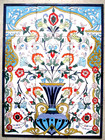 Ceramic tile art Mosaic wall mural Arabesque Panel floral BACKSPLAH  18" x 24"
