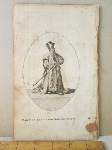 Vintage Print,HABIT OF GRAND SEIGNOR,18th Century - 第 1/1 張圖片