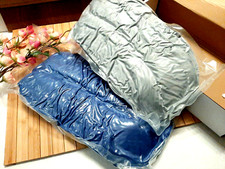 2 Pack U shaped Memory Foam Snap Travel Pillow Covers Gray, Blue New