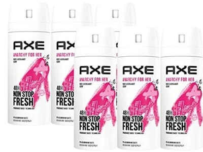 Axe Deodorant Bodyspray Anarchy For Her Rose&Bergamot 6er Pack , 6x150ml , OvP