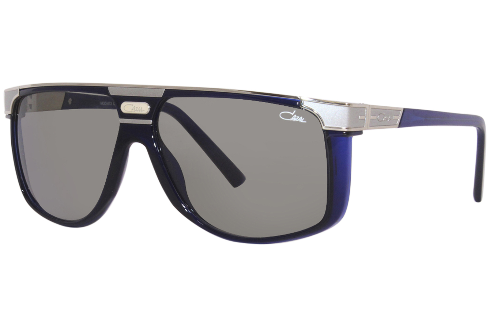 Солнцезащитные очки Cazal Legends 673 002 Мужские темно-синие серебристо-серые линзы Pilot 61 мм