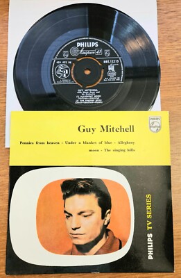 GUY MITCHELL ''Philips TV Series'' UK EX 1958 PHILIPS BBE 12215 Pop 7'' EP 50s