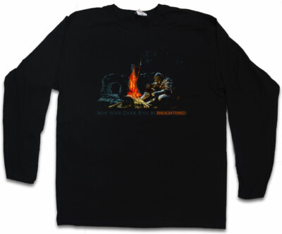 ENLIGHTENED DARK SOUL LANGARM T-SHIRT Firelink Shrine Dark Gamer Nerd Souls