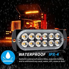 6xamber Flash Warning Strobe Light Kit Bar Yellow Car Truck 12 Led Emergency 12v 6xamber Flash Warning Strobe Light Kit Bar Yellow Car Truck 12 Led Emergency 12v