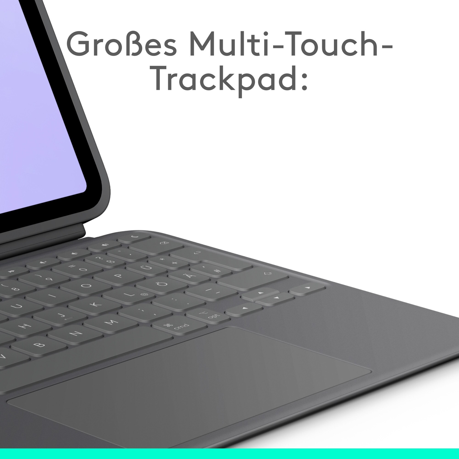 Logitech Combo Touch Tastatur-Case Grafit für iPad Pro 11 (M4), DE-Layout