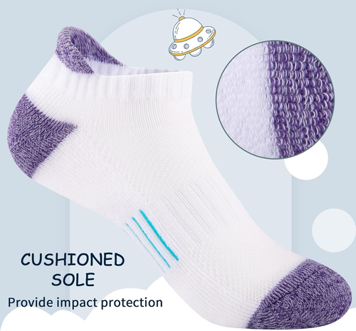 Girls Socks Ankle Athletic Socks for Kids 4-6 6-8 8-10 Years Old Short Socks wit - Picture 4 of 7