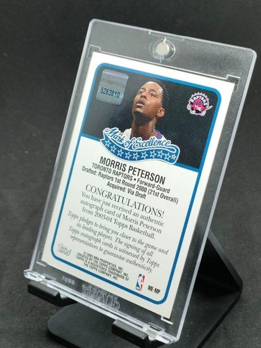 Topps Morris Peterson Toronto Raptors 2003 automático #ME-MP de Japón - Imagen 12 de 24