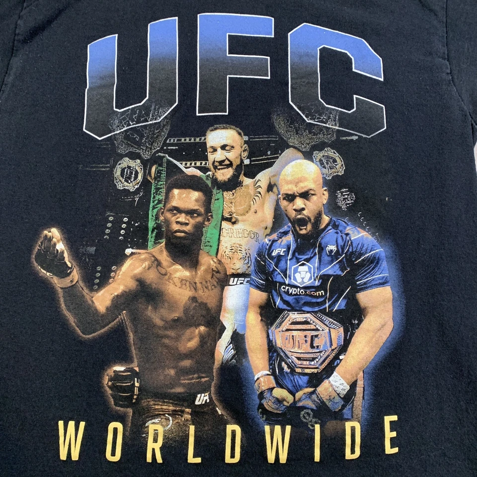 UFC Shirt Mens Small Jon Jones Conor Mcgregor Israel Adesanya MMA Short Sleeve - Image 2 of 4