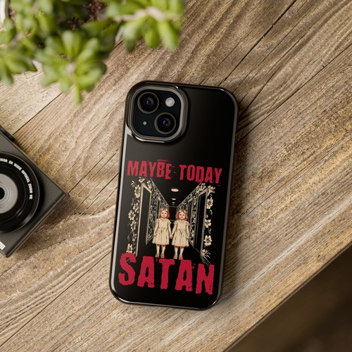 Maybe Today Satan, Horror Themed Humor Halloween Gothic Magnetic Tough Cases - Picture 46 of 113