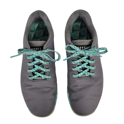 NOBULL Outwork Shoes Men's 12 Gray Teal Arctic Prism Lacu Up Training Sneakers - Picture 4 of 14