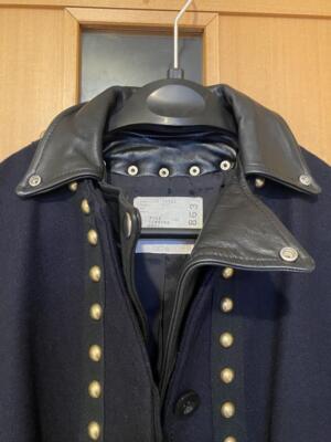 sacai napoleon coat navy size 1 length 35 inches | eBay
