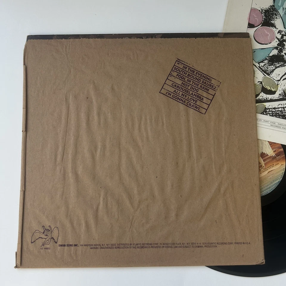 Led Zeppelin In Through the Out Door 1979 1st US Press Bag Fully Intact W/Sleeve Foto 4 de 4