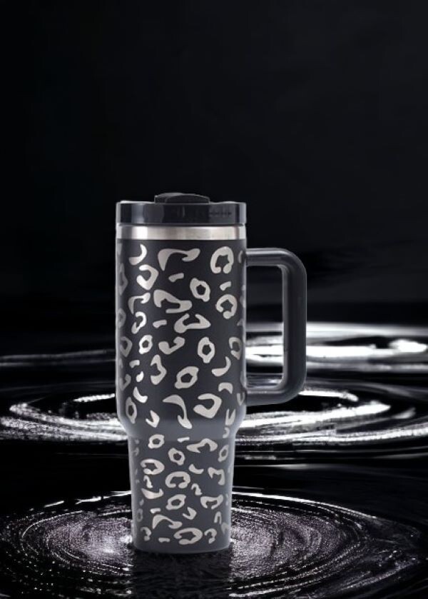 OmiOmi 40 oz tumbler with handle and lid straw, stainless steel insulated vacuum