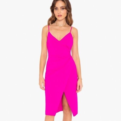 NWT Black Halo Hot Pink Dress, 2 | eBay
