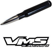 VMS CHEVY SILVERADO SIERRA 50 CALIBER BULLET ALUMINUM SHORT ANTENNA BLACK CHROME