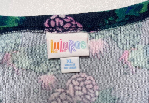 LuLaRoe Women's Caroline Flower Print Draped Top Cardigan Sweater Size XL - Picture 6 of 18