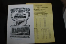1918 Williams Improved Bellows Falls Evaporator - Vermont Farm Mach. MAPLE SYRUP
