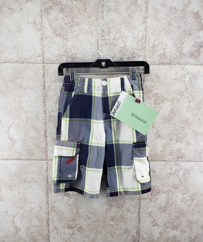 Bermudas a Cuadros Bolsillos de Carga Ocean Pacific Niños Talla 10 Golf Caminar Cuadros - Imagen 11 de 11