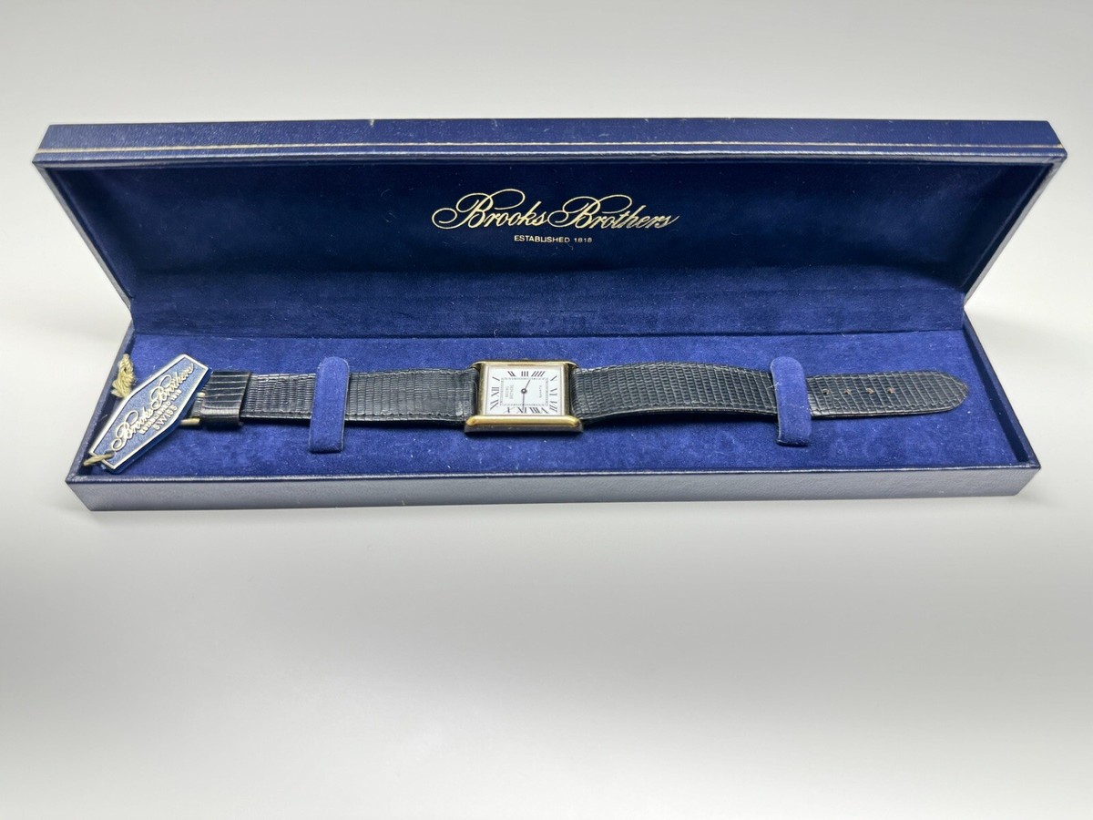 Brooks Brothers 腕時計 ヴィンテージ 稼働品 美品 tank brooks brothers tank wristwatch with box & tag | eBay