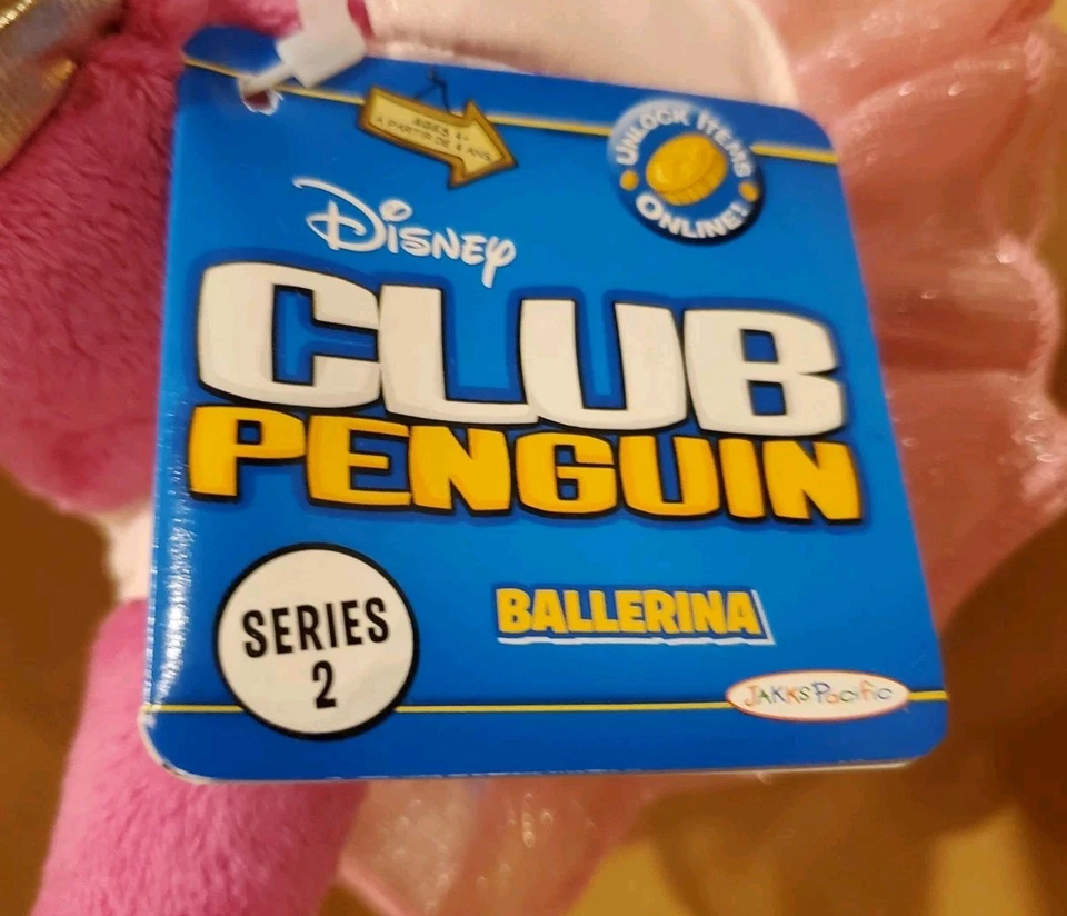 Disney Club Penguin Ballerina Series 2 Plush, with Coin, NWT, 2008 - Image 4 of 4