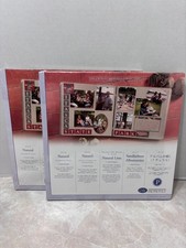 Lot of 2 Creative Memories 12 x 12 Natural Scrapbook Pages Old Style 2004