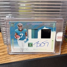 Panini 2024 Impeccable Elegance Brian Thomas Jr RC Patch Auto /50 RHP-BTJ
