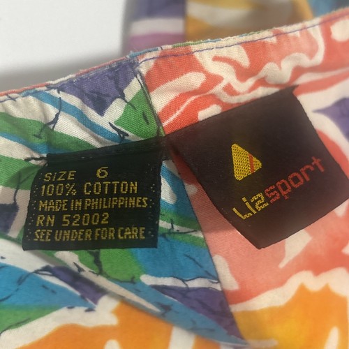Mameluco hawaiano vintage años 80 sin tirantes con corsé deshuesado Liz Sport talla 6 - Imagen 7 de 11