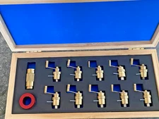 Wristwatch Mainspring Winder  Tool Set - 10 Winders with barrel holder and stand