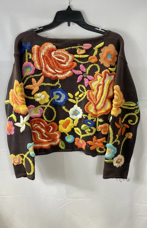 Cárdigan floral marrón Moschino para mujer talla M Foto 2 de 4