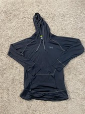 Under Armour Hoodie Mens Small Black ColdGear Semi-Fitted Pullover Athletic