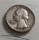 1963-D XF Washington Quarter 90% Silver ~ Free Shipping! #2