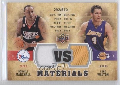 2009 Upper Deck VS Dual Materials /570 Donyell Marshall Luke Walton #VS-MW 0j0